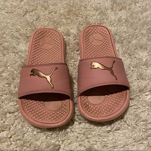 Pink Puma Slides